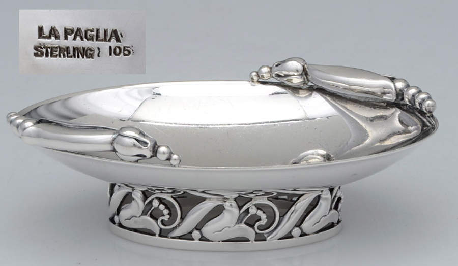 La Paglia Designed (Sterling, Hollowware) Nut Dish by International Silver-1
