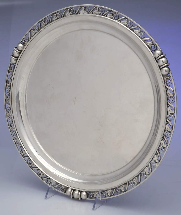 La Paglia Designed (Sterling, Hollowware) 13" Round Tray by International Silver-1