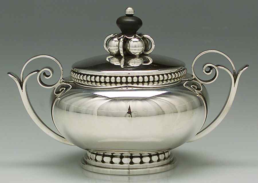 La Paglia Designed (Sterling, Hollowware) Sugar Bowl & Lid by International Silver-1