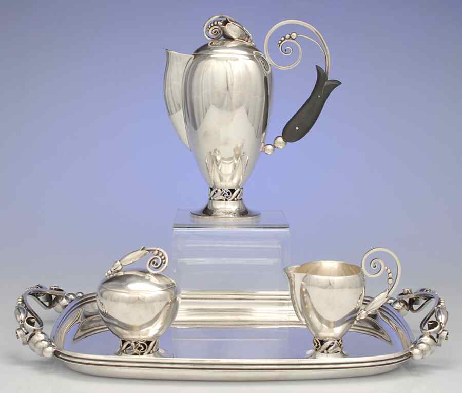 La Paglia Designed (Sterling, Hollowware) 4pc Demi Set(Cpm,Crm,Sum, Trde15) by International Silver-1