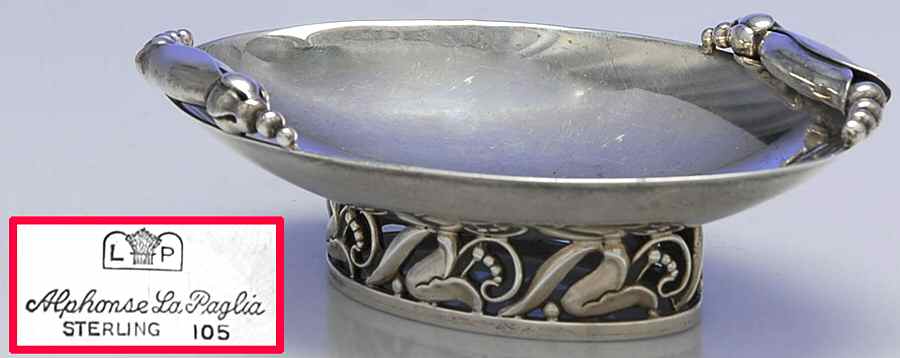 La Paglia Designed (Sterling, Hollowware) Nut Dish by International Silver-1