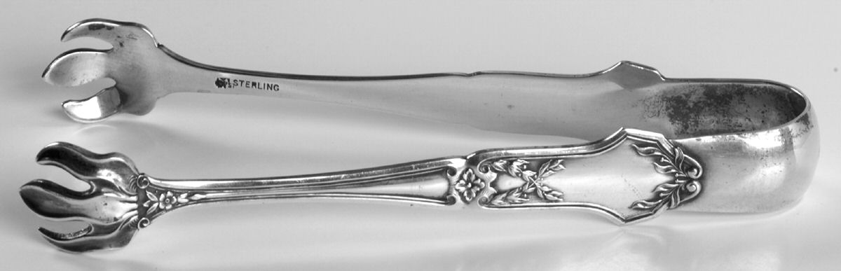 La Rochelle (Sterling, 1909) Large Sugar Tongs by International Silver-1