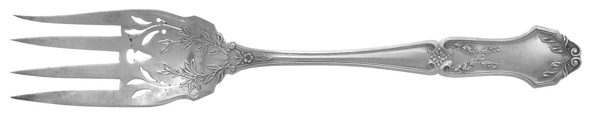 La Rochelle (Sterling, 1909) Medium Solid Cold Meat Serving Fork by International Silver-1
