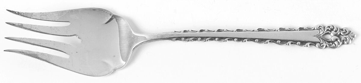 Lastrada (Sterling, 1972) Large Solid Cold Meat Serving Fork by International Silver-1