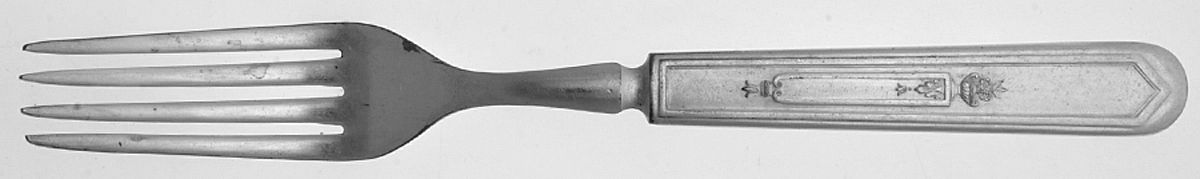 La Touraine (Silverplate, 1920) Indented Solid Handled Fork by International Silver-1