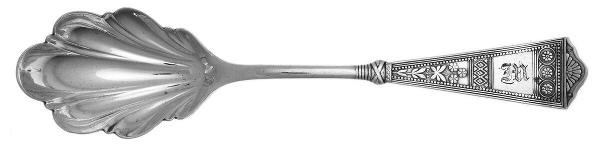 Laurel (Silverplate, 1878) Monogram Sugar Shell Spoon by International Silver-1