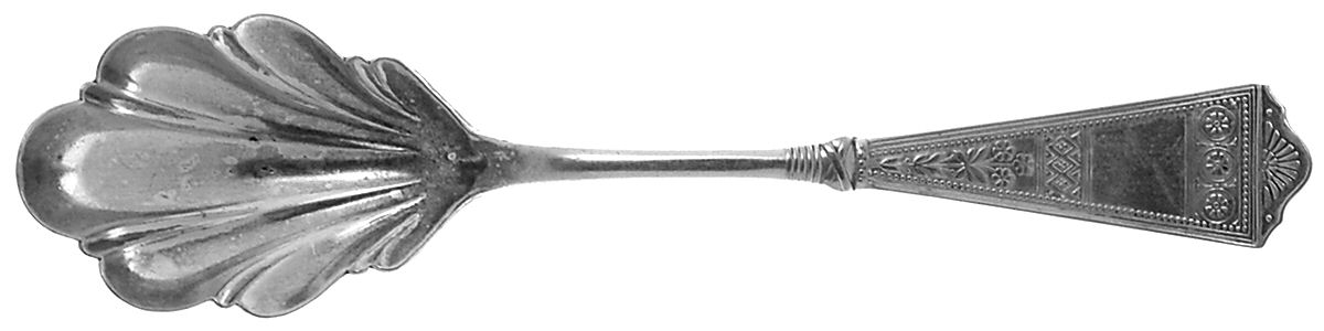 Laurel (Silverplate, 1878) Sugar Shell Spoon by International Silver-1