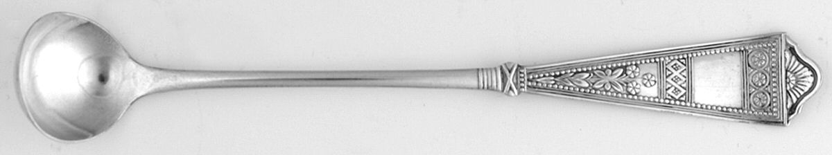 Laurel (Silverplate, 1878) Mustard Spoon by International Silver-1