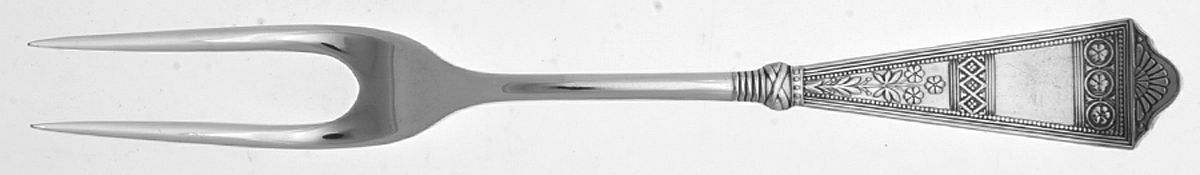 Laurel (Silverplate, 1878) Short Handle Pickle/Olive Fork by International Silver-1