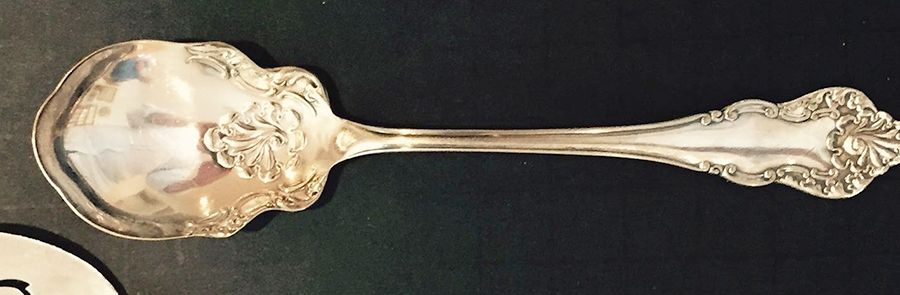 Laurence (Silverplate, 1901) Sugar Shell Spoon by International Silver-1