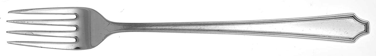 Legacy (Silverplate, 1928, Monograms) Grille Fork (Viande) by International Silver-1