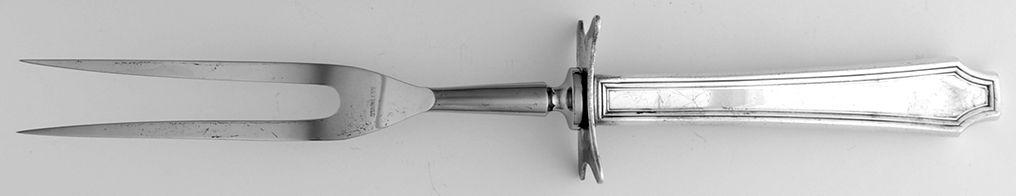 Legacy (Silverplate, 1928) Large Stainless-Prong Roast Carving Fork by International Silver-1