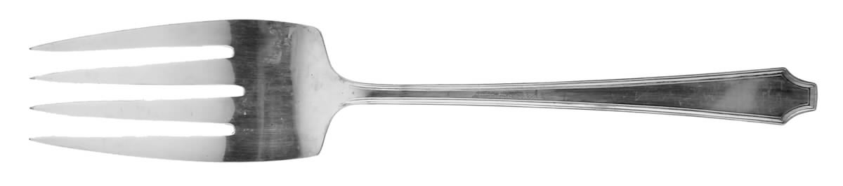 Legacy (Silverplate, 1928) Small Solid Cold Meat Serving Fork by International Silver-1