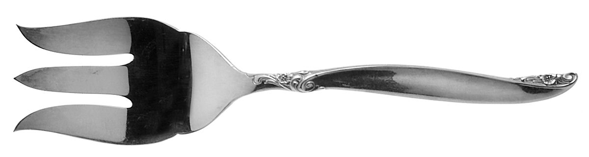 Leilani (Silverplate, 1961) Solid Cold Meat/Salad Serving Fork by International Silver-1