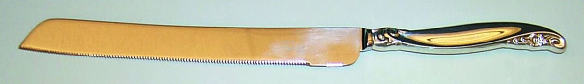 Leilani (Silverplate, 1961) Wedding Cake Knife with Stainless Blade by International Silver-1