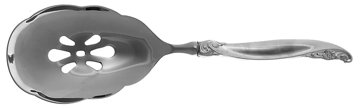 Leilani (Silverplate, 1961) Pierced Rice Spoon with Stainless Bowl by International Silver-1