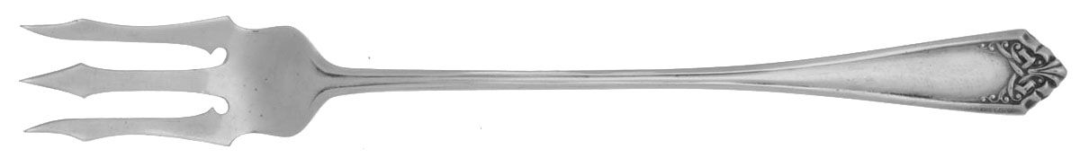 Leicester (Sterling, 1911, No Monograms) Short Handle Pickle/Olive Fork by International Silver-1