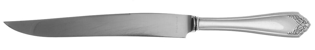 Leicester (Sterling, 1911, No Monograms) Small Steak Carving Knife with Stainless Blade by International Silver-1