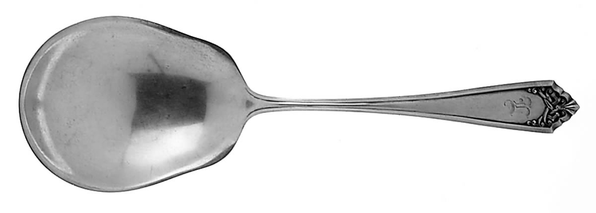 Leicester (Sterling, 1911, No Monograms) Small Solid Berry/Casserole Spoon by International Silver-1