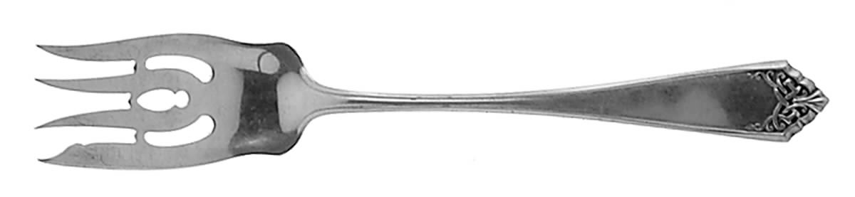Leicester (Sterling, 1911, No Monograms) Small Solid Cold Meat Serving Fork by International Silver-1