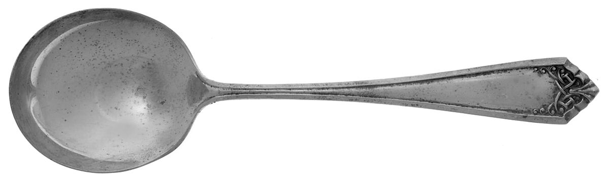 Leicester (Sterling, 1911, No Monograms) Round Bowl Soup Spoon (Bouillon) by International Silver-1