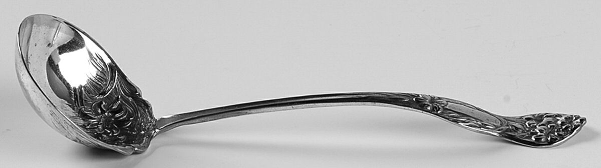 Lilyta (Silverplate, 1909, No Monograms) Solid Piece Cream Ladle by International Silver-1