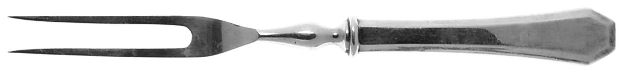Lincoln (Silverplate, 1917) Small Steak Carving Fork with Stainless Prongs by International Silver-1