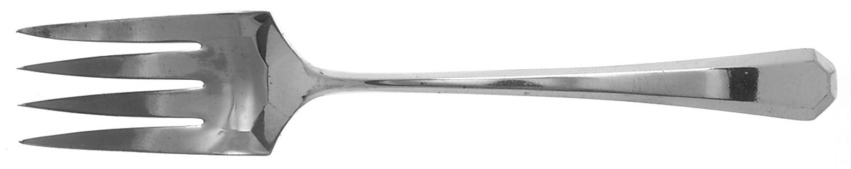 Lincoln (Silverplate, 1917) Medium Solid Cold Meat Serving Fork by International Silver-1