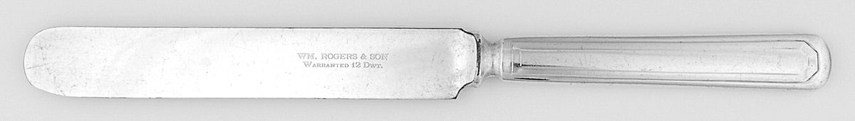 Lincoln (Silverplate, 1917) Blunt Solid Knife by International Silver-1