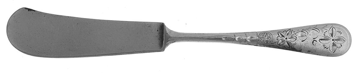 Linden (Silverplate, 1891) Flat Handle Butter Spreader by International Silver-1