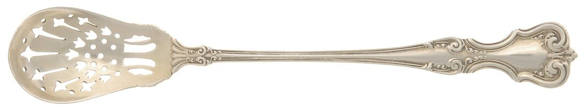Litchfield (Sterling, 1898) Pierced Bowl Short Handle Olive Spoon by International Silver-1