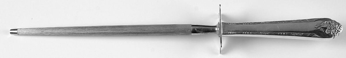 Lovely Lady (Silverplate, No Monos) Large Roast Steel Rod Knife Sharpener by International Silver-1