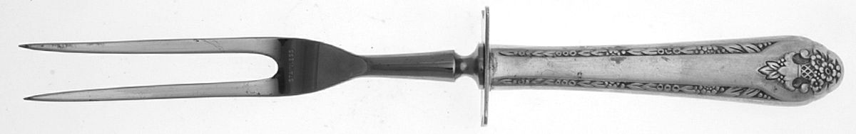 Lovely Lady (Silverplate, No Monos) Small Steak Carving Fork with Stainless Prongs by International Silver-1