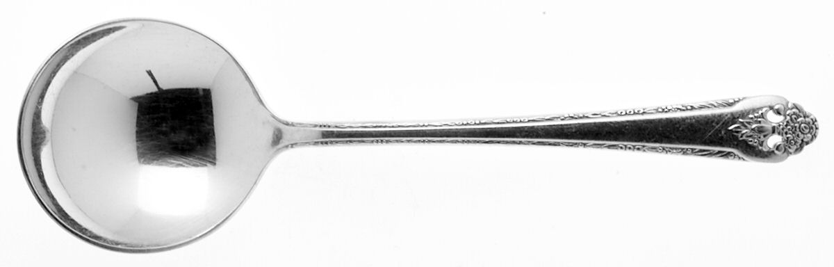 Lovely Lady (Silverplate, No Monos) Round Bowl Soup Spoon (Bouillon) by International Silver-1
