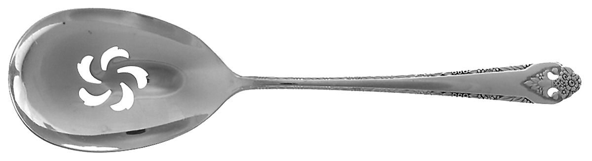 Lovely Lady (Silverplate, No Monos) Solid Pierced Casserole Spoon by International Silver-1