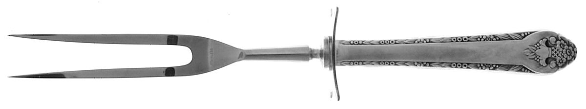 Lovely Lady (Silverplate, No Monos) Large Stainless-Prong Roast Carving Fork by International Silver-1