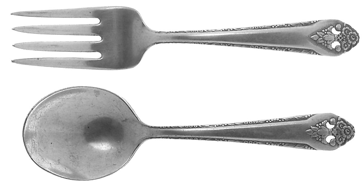 Lovely Lady (Silverplate, No Monos) 2 Pc Baby Set (BF, BS) by International Silver-1