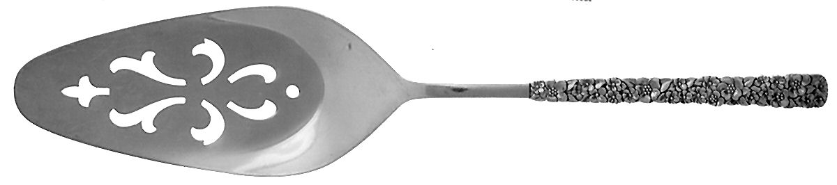 Love-Precious Flower (Silverplate, 1970) Solid Pierced Pie Server by International Silver-1