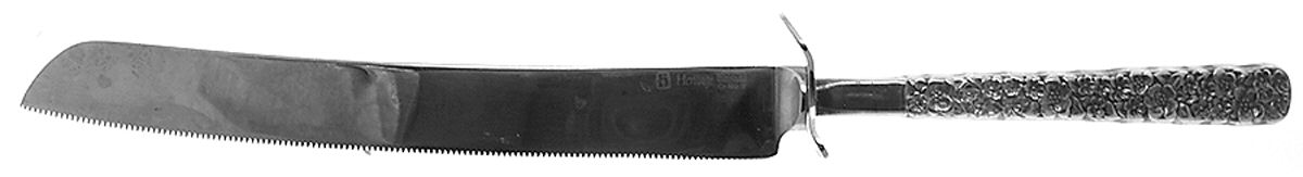 Love-Precious Flower (Silverplate, 1970) Wedding Cake Knife with Stainless Blade by International Silver-1