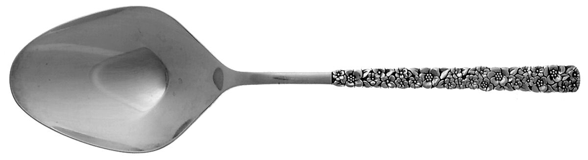Love-Precious Flower (Silverplate, 1970) Solid Smooth Casserole Spoon by International Silver-1