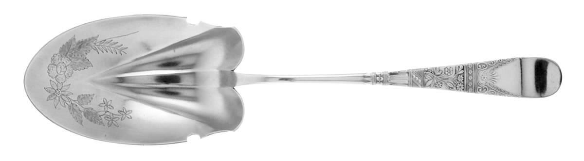 Lorne (Silverplate) Salad Serving Spoon, Bright Cut Solid Piece by International Silver-1