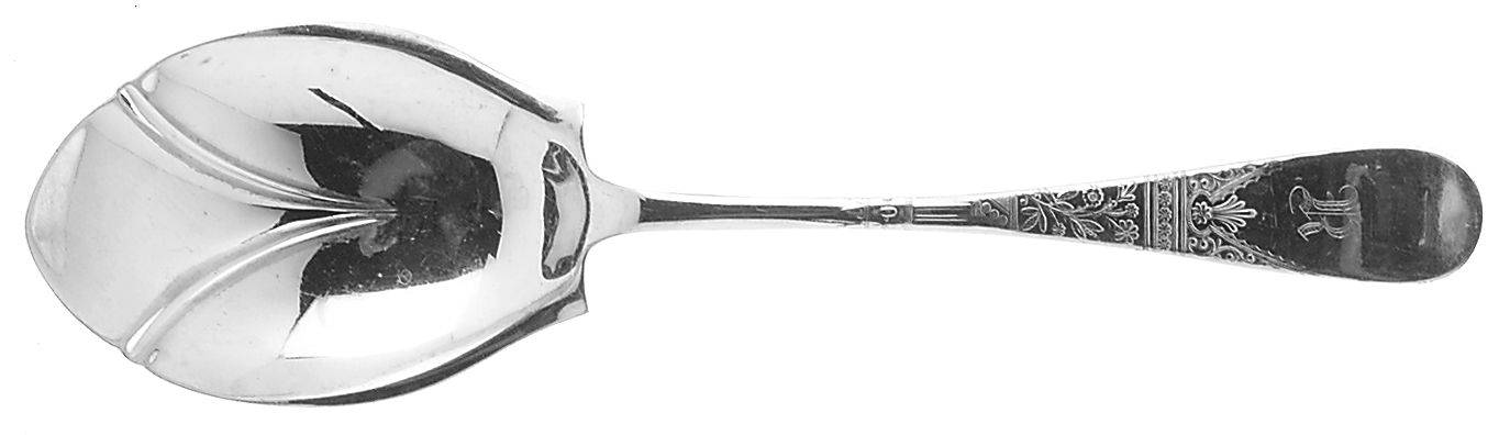 Lorne (Silverplate) Monogram Solid Smooth Casserole Spoon by International Silver-1