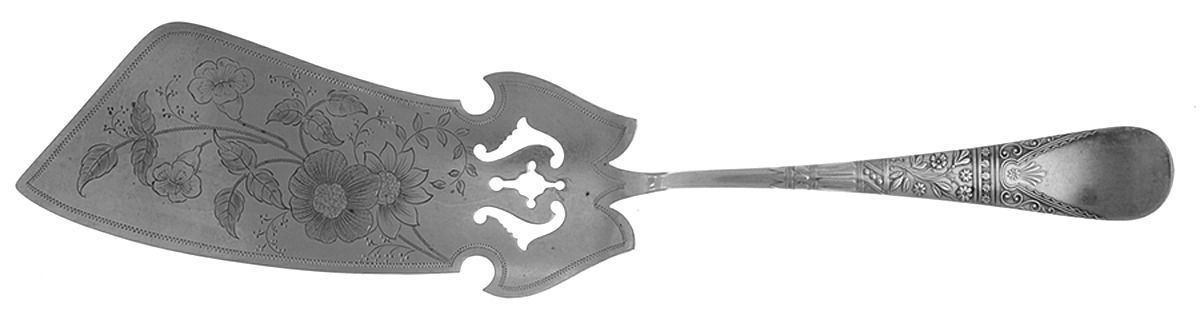 Lorne (Silverplate) Ice Cream Slicer Bright Cut by International Silver-1