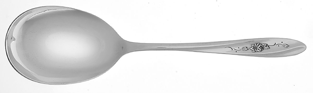 Lovely Rose (Silverplate) Solid Smooth Casserole Spoon by International Silver-1