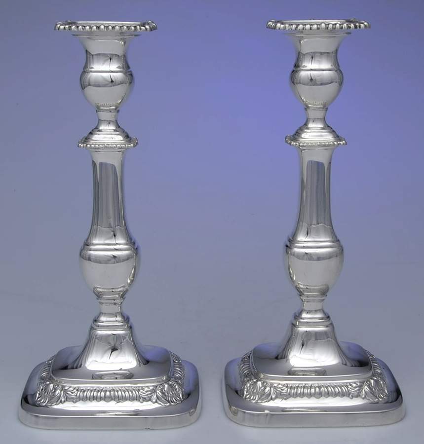 Lord Robert (Sterling, Holloware) Pair of 10" Weighted Candlesticks by International Silver-1