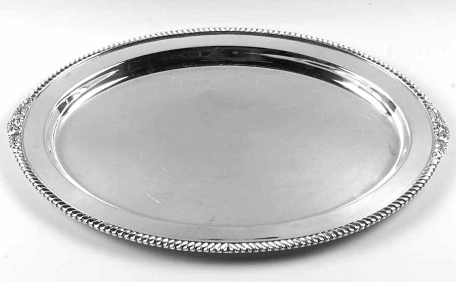 Lord Robert (Sterling, Holloware) Large Sterling Meat Plate No Well by International Silver-1