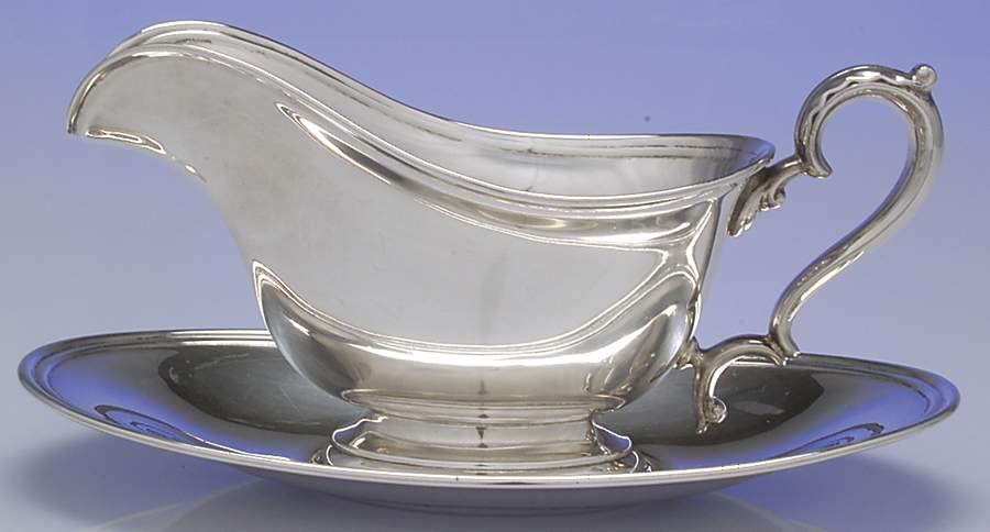 Lord Saybrook (Sterling, Hollowware) Sterling Gravy Boat & Underplate by International Silver-1