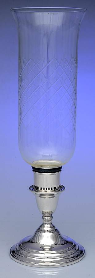 Lord Saybrook (Sterling, Hollowware) Weighted Hurricane Lamp & Globe by International Silver-1
