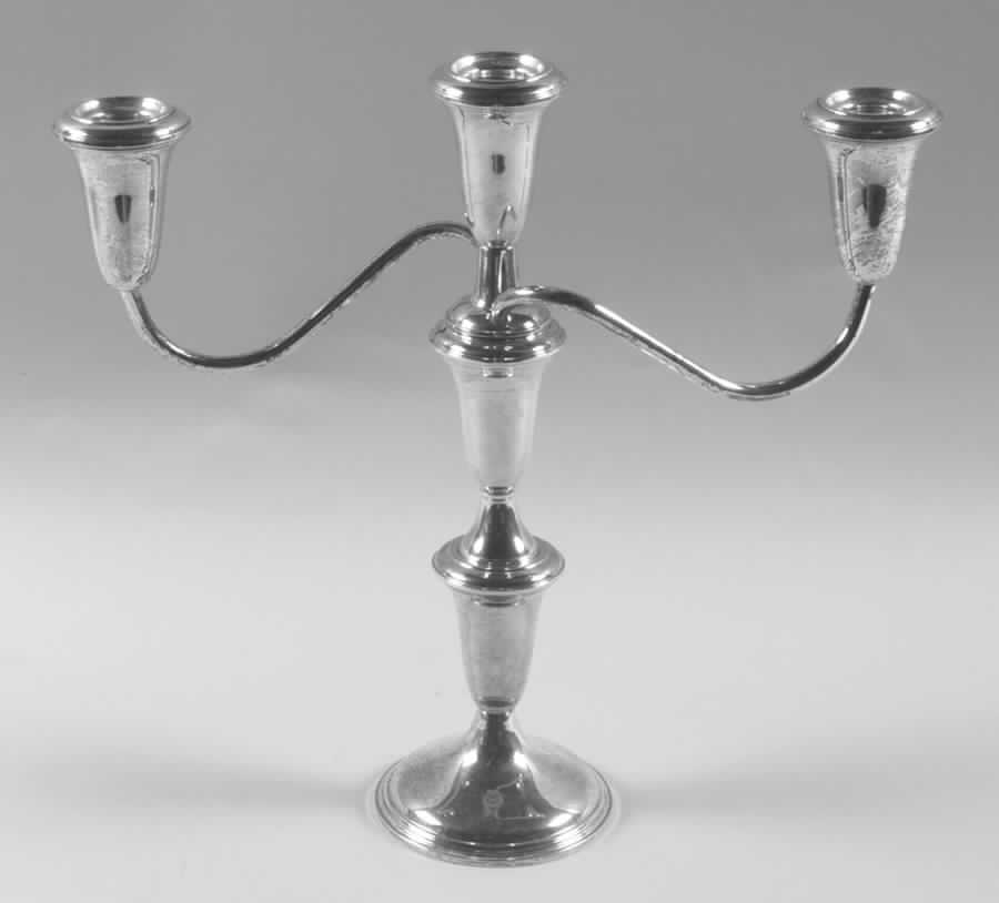 Lord Saybrook (Sterling, Hollowware) Weighted 3 Light Candelabra by International Silver-1