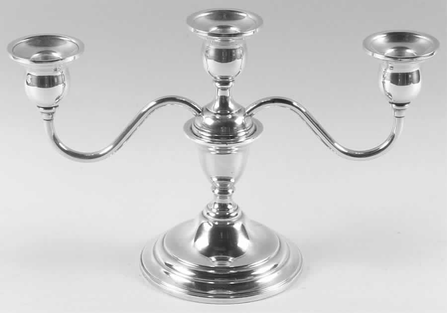 Lord Saybrook (Sterling, Hollowware) Weighted 3 Light Candelabra by International Silver-1